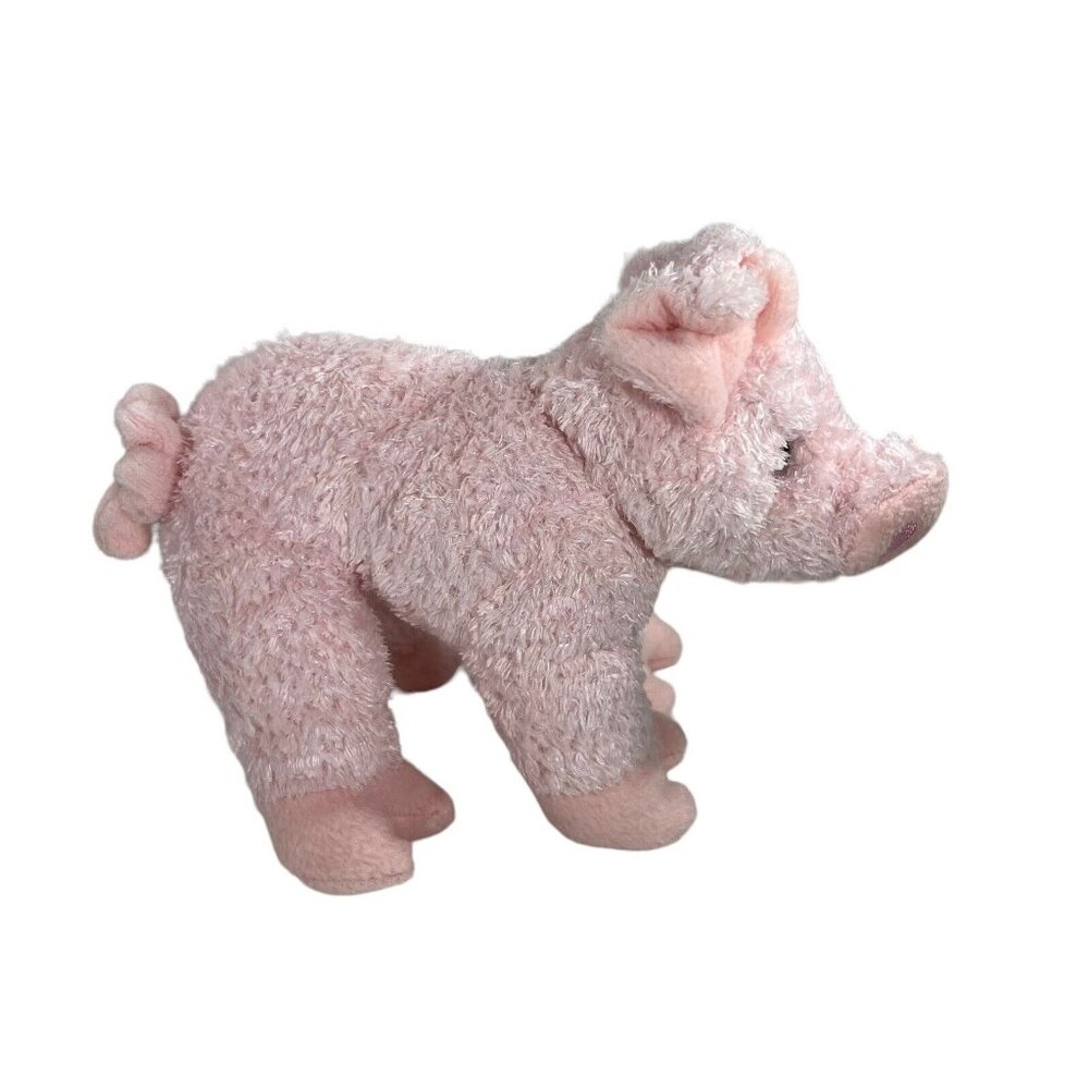 Vintage Douglas Stuffed Animal Pink Pig 7 in Tucked Ears Piglet Plush Toy - Picture 5 of 9